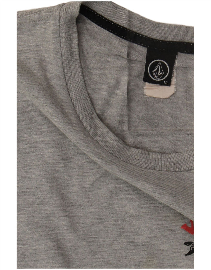 Volcom Mens Graphic T-Shirt Top Small Grey Cotton