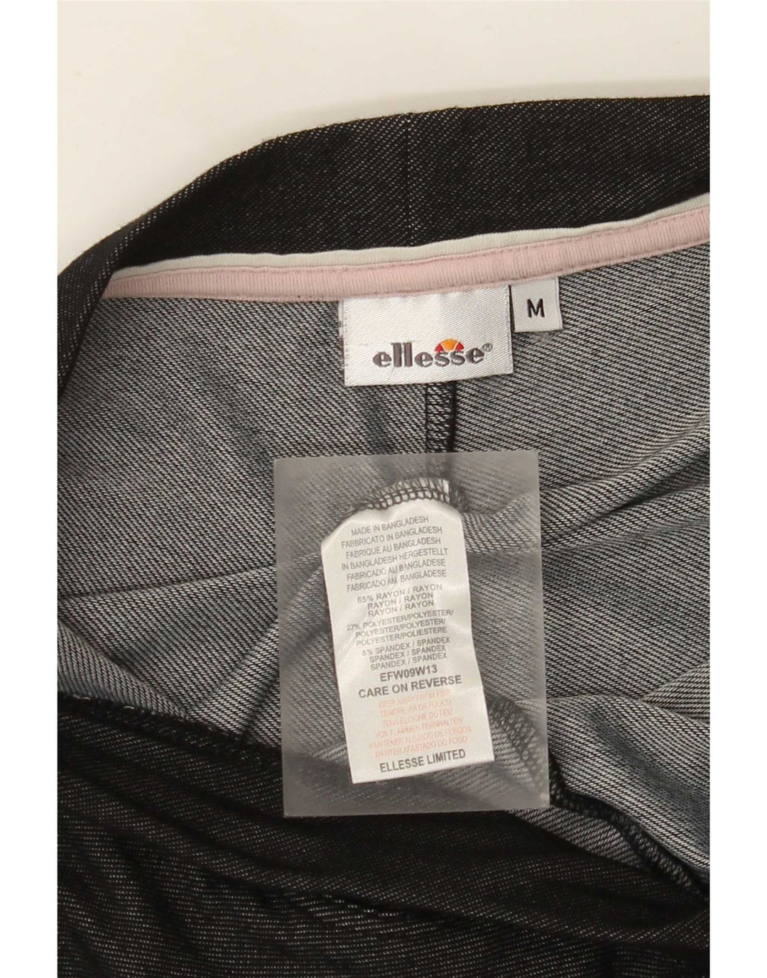 Ellesse Damen Leggings UK 12 Medium Schwarz Rayon