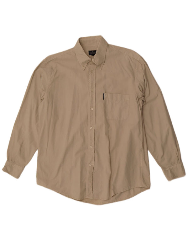Camicia Uomo Trussardi Jeans Large in Cotone Beige