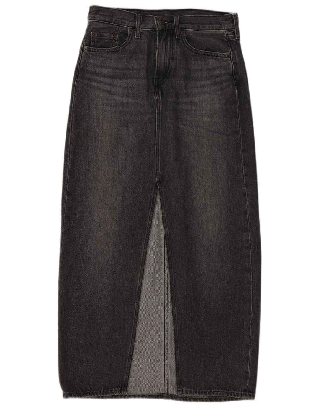 LEVI'S Womens Denim Skirt W25 XS Grey Cotton