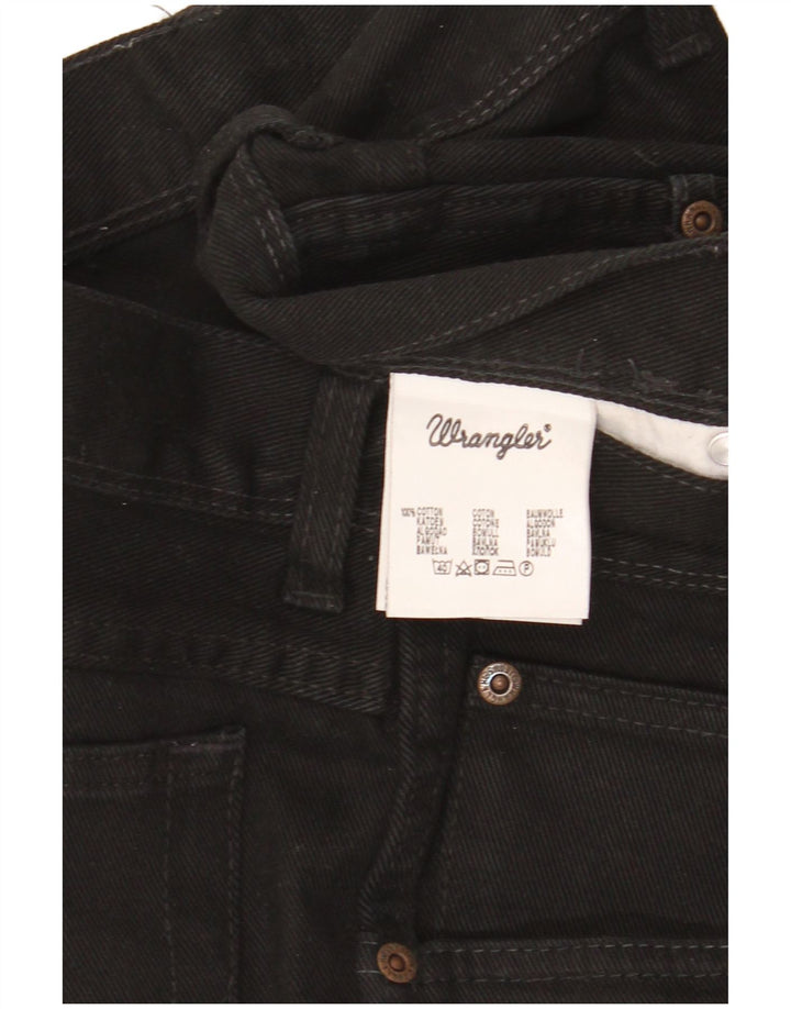 Wrangler Mens Regular Fit Straight Jeans W38 L30 Black Cotton