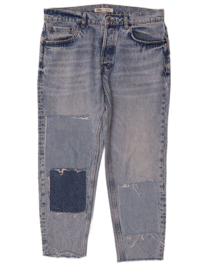 ZARA Mens Tapered Jeans EU 42 Large W32 L26 Blue