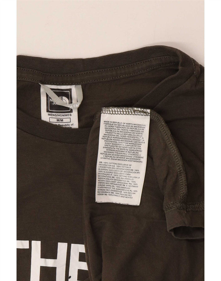 The North Face Mens Graphic T-Shirt Top Medium Khaki Cotton