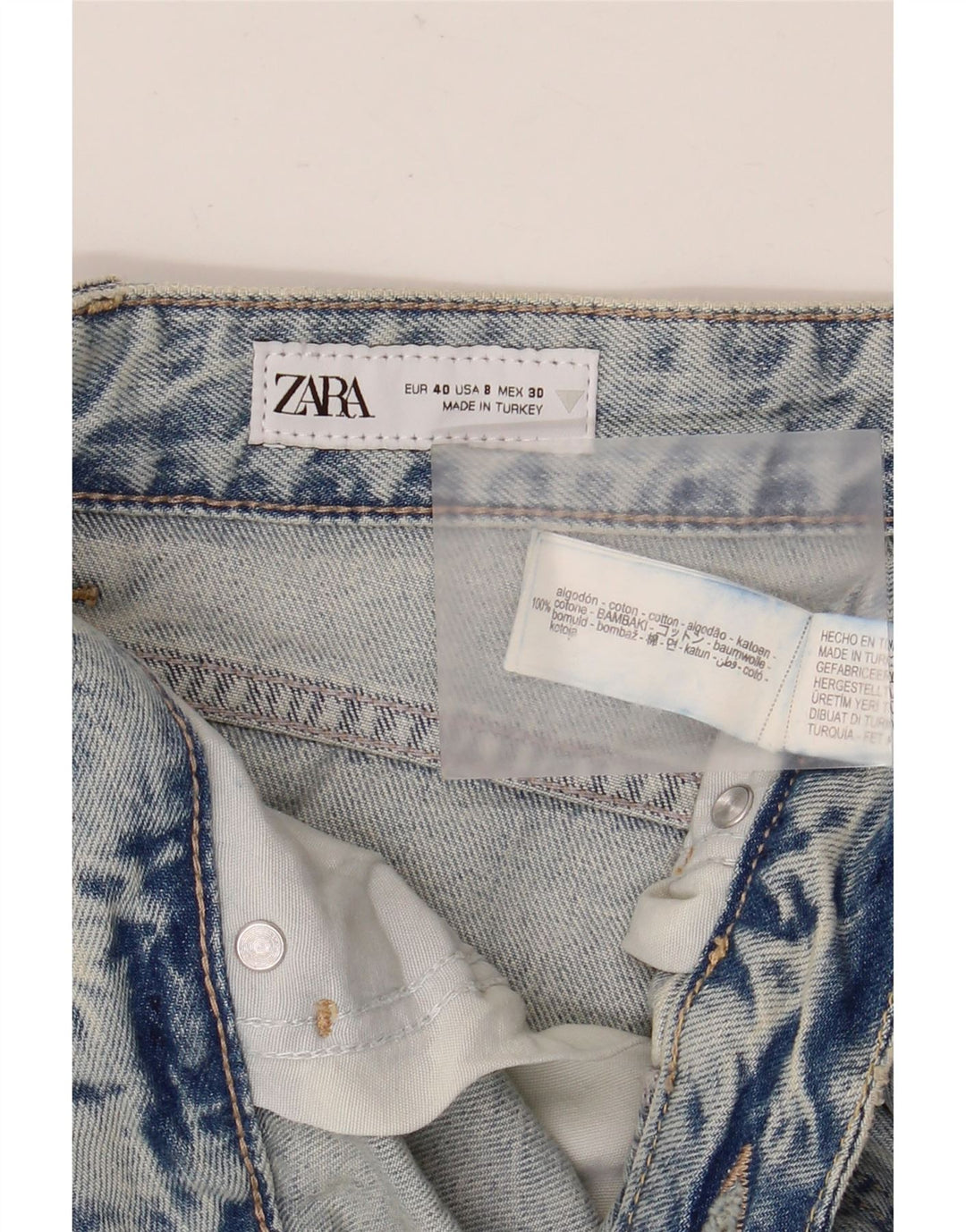 ZARA Womens Straight Jeans EU 40 Medium W30 L28 Blue Cotton
