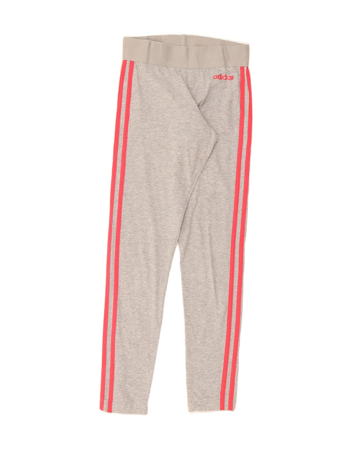 ADIDAS Womens Leggings UK 12 Medium Grey Vintage Adidas and Second-Hand Adidas from Messina Hembry 