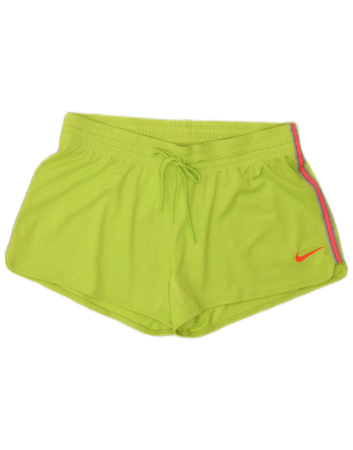 Nike Damen Dri Fit Sport Shorts UK 14 Mittelgrünes Polyester