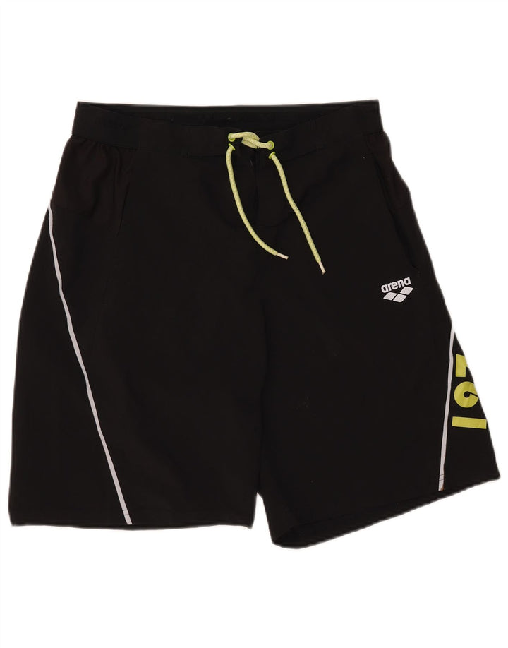 Arena Mens Graphic Swimming Shorts Large Black