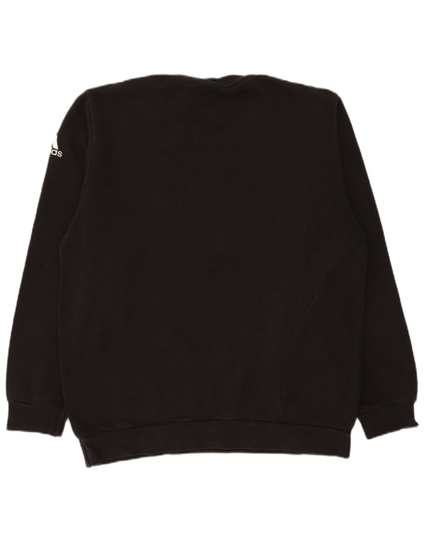 Adidas Herren Sweatshirt Pullover UK 44/46 Große schwarze Baumwolle