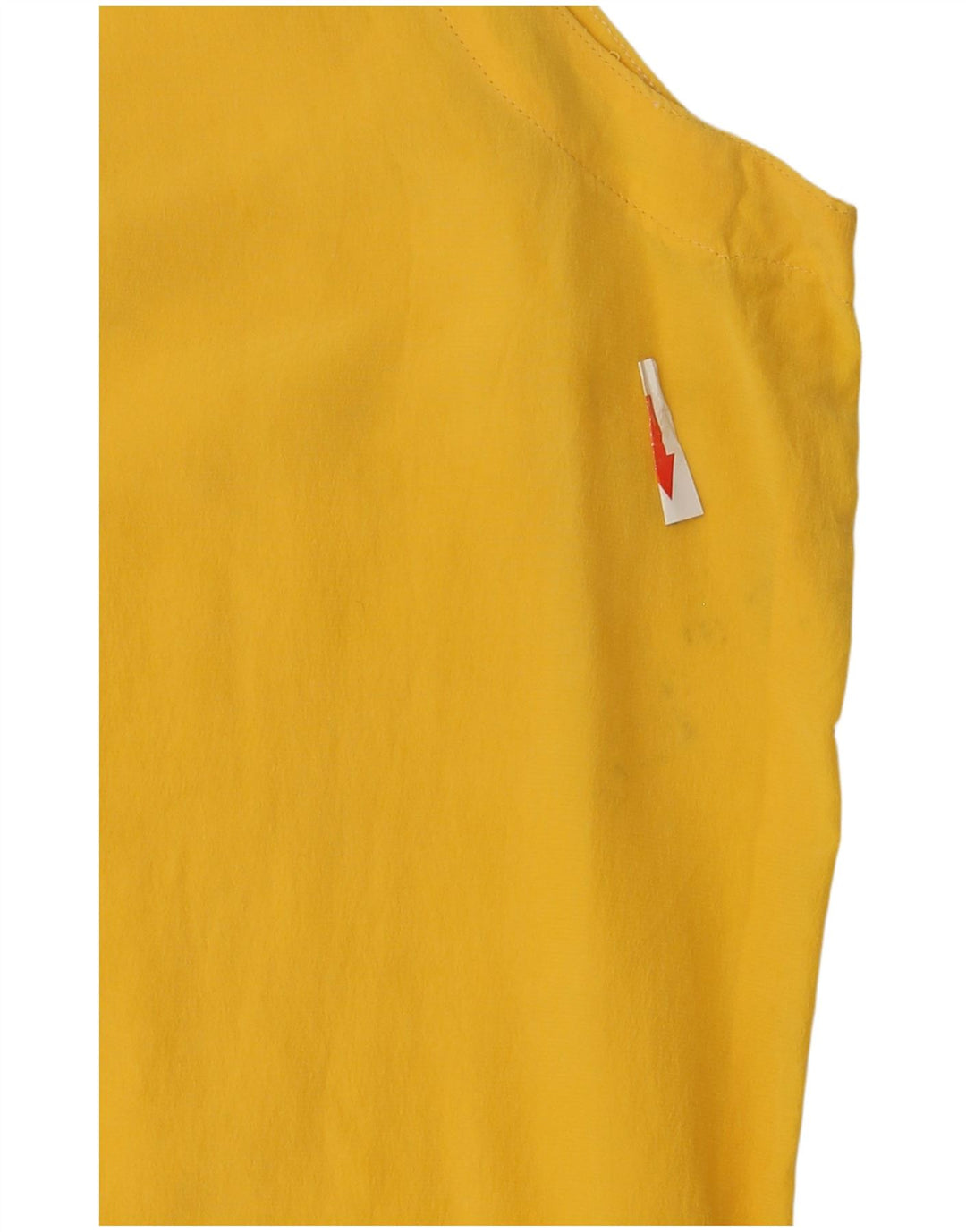 Vintage Womens Sleeveless Oversized Blouse Top UK 10 Small Yellow Silk