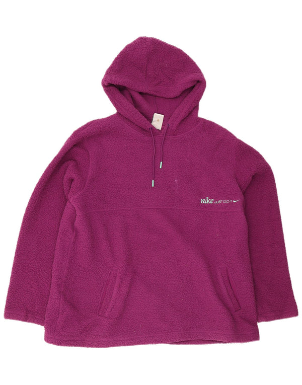 Nike Damen Therma-Fit Kapuzen-Fleecepullover UK 18 XL Lila Polyester