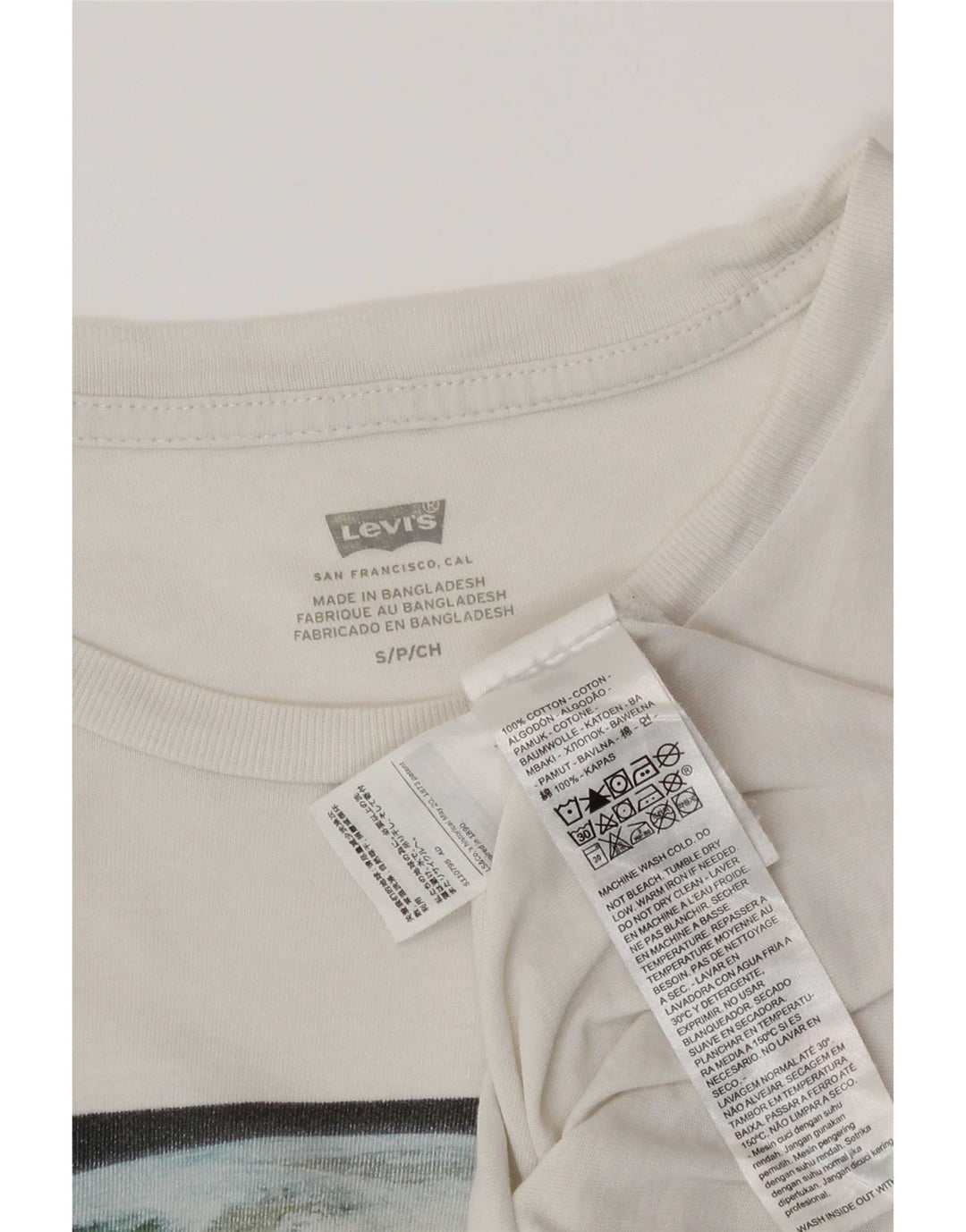 T-shirt grafica da uomo Levi's Top piccola in cotone bianco