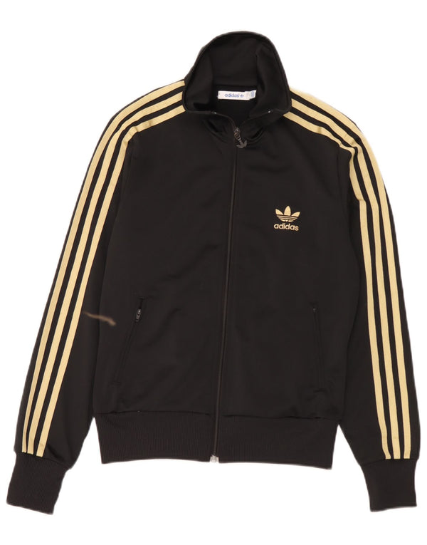 Adidas Womens Graphic Tracksuit Top Jacket EU 38 Medium Black
