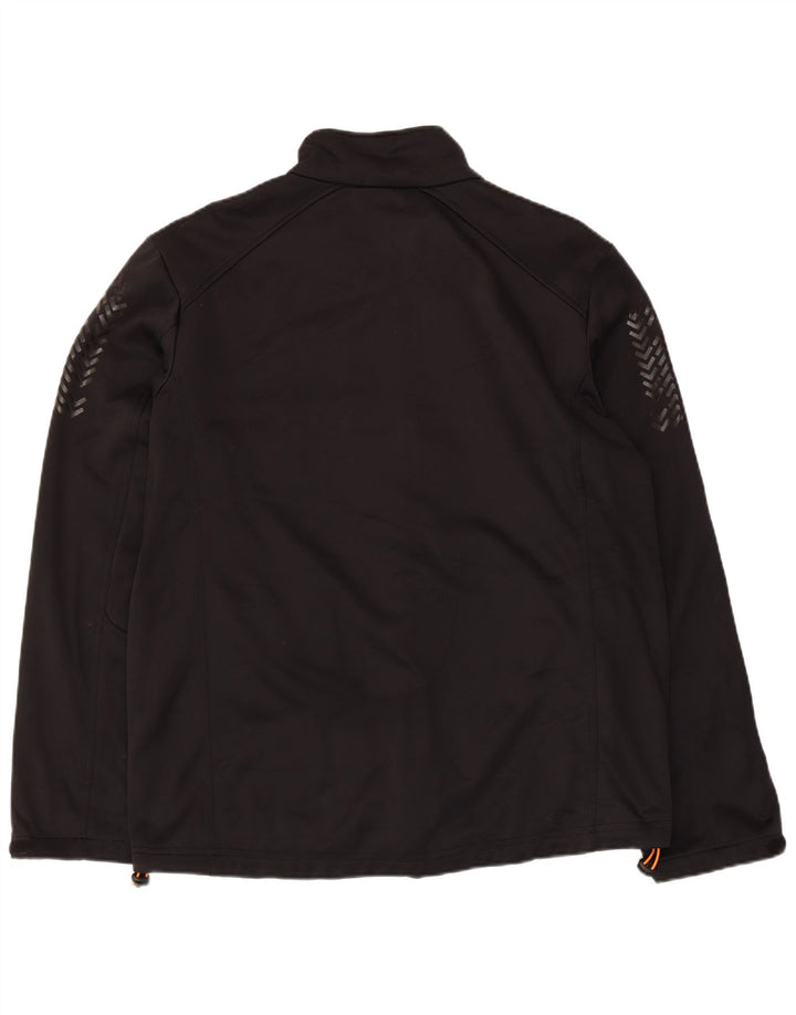 Crivit Mens Tracksuit Top Jacket Large Black Geometric Polyester