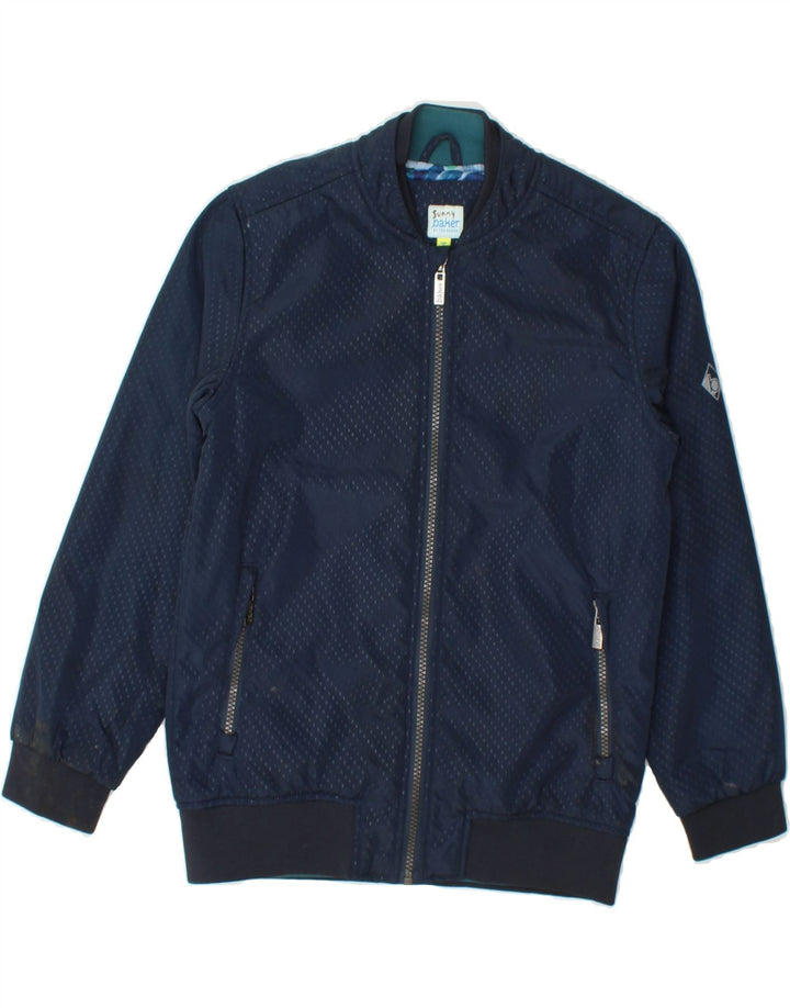 TED BAKER Girls Bomber Jacket 9-10 Years Navy Blue Spotted Polyester Vintage Ted Baker and Second-Hand Ted Baker from Messina Hembry 