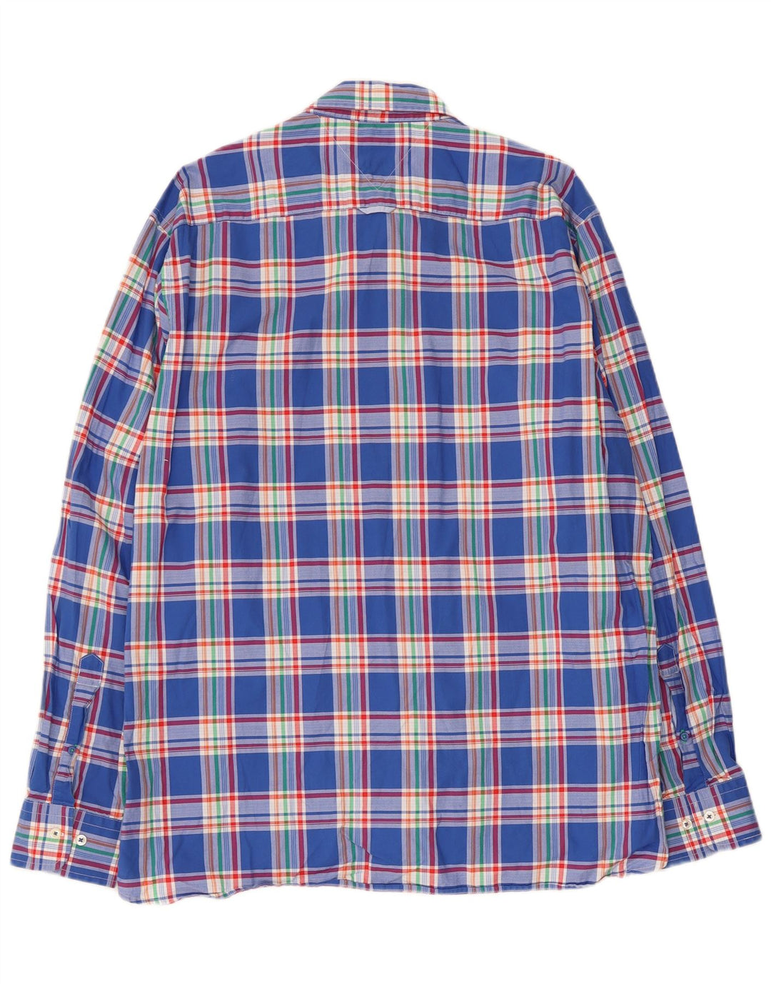 Tommy Hilfiger Mens Custom Fit Shirt XL Blue Check Cotton