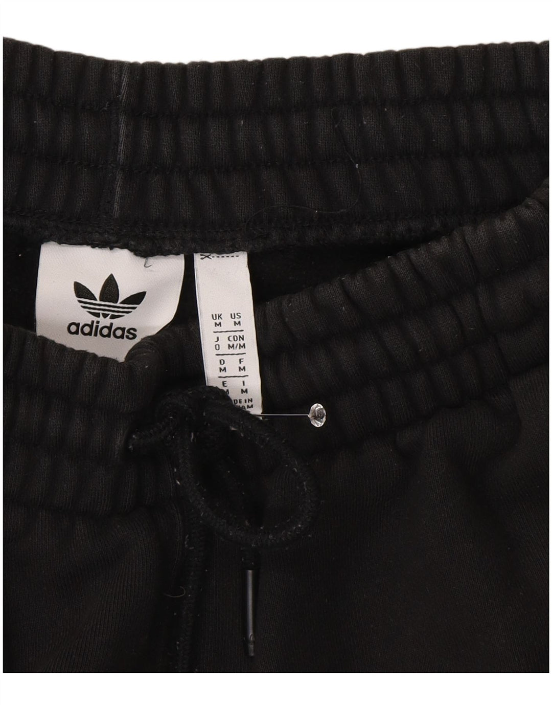 Męskie spodenki sportowe Adidas, średnie czarne, bawełniane
