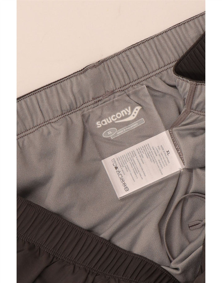 Saucony Herren Sport Shorts XL Grau Polyester