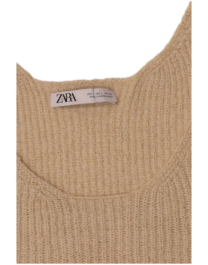 Canotta Donna Zara UK 14 Large Beige