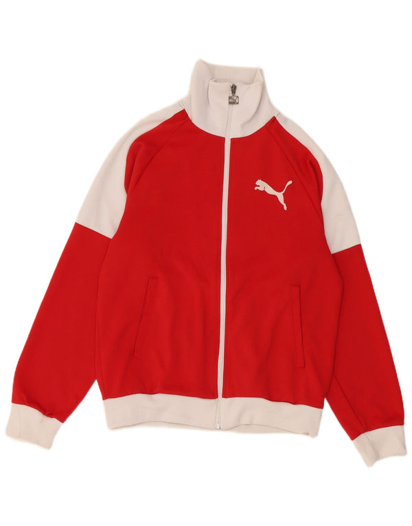 Puma Girls Graphic αθλητική φόρμα Top Jacket 15-16 Years Red Colourblock