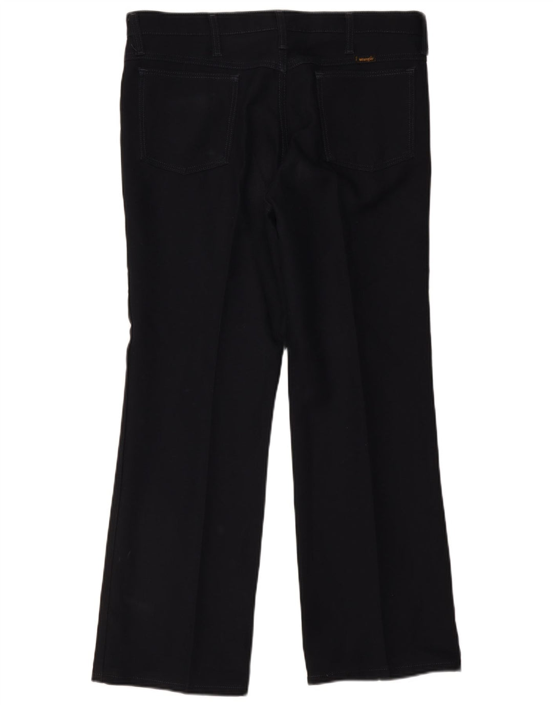 Wrangler Mens Straight Casual Trousers W36 L30 Navy Blue Polyester