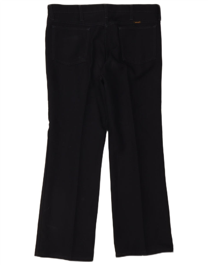 Wrangler Mens Straight Casual Trousers W36 L30 Navy Blue Polyester