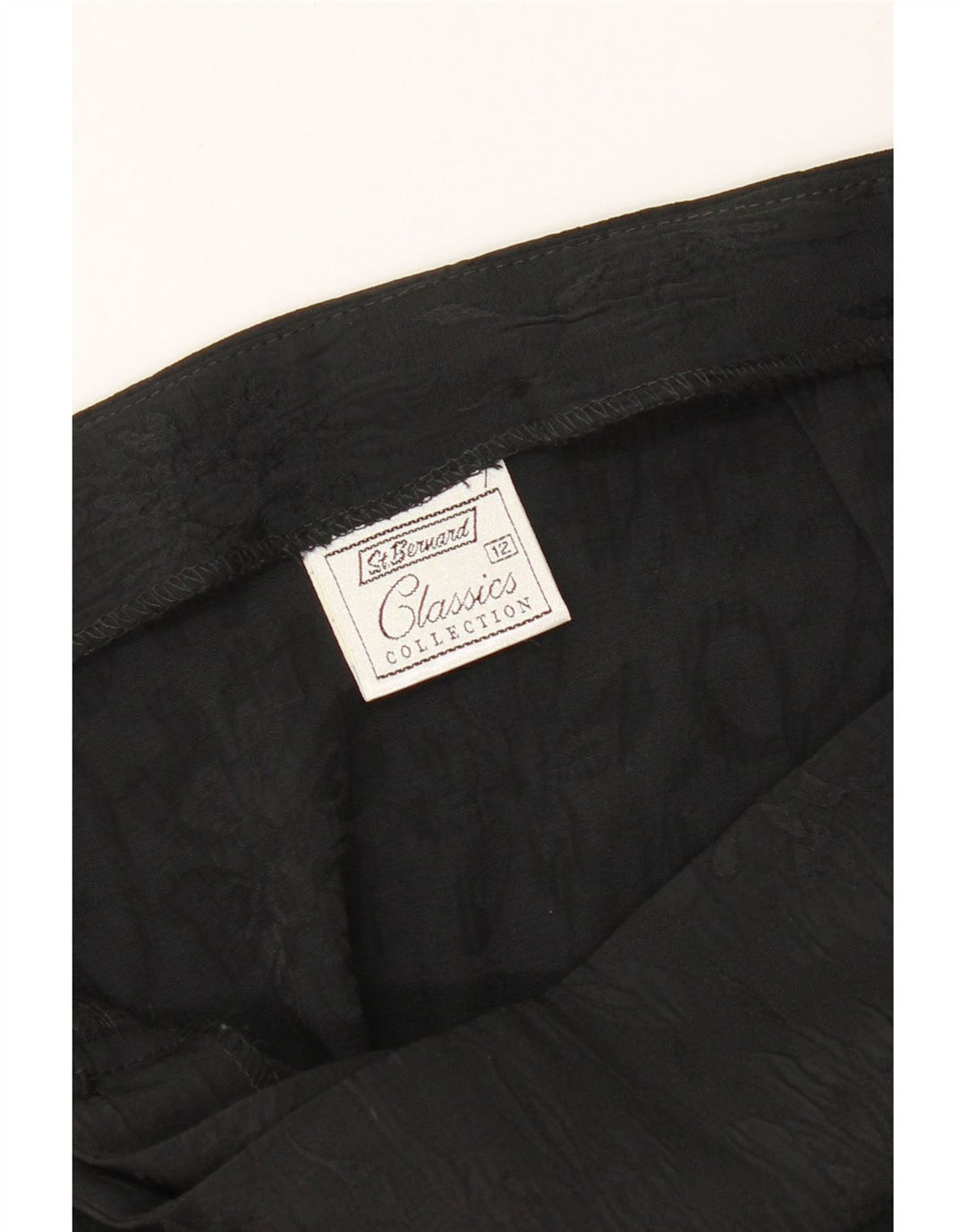 ST. BERNARD Womens Classic Fit Wrap Skirt UK 12 Medium W30  Black Vintage St. Bernard and Second-Hand St. Bernard from Messina Hembry 