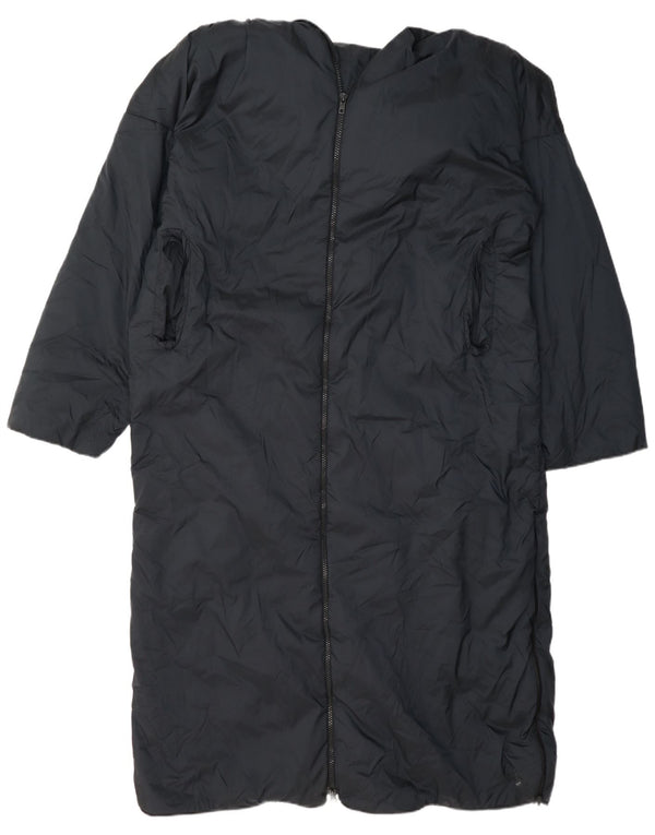 Dkny Abrigo acolchado extragrande con capucha para mujer UK 44 Medium Azul marino Nylon