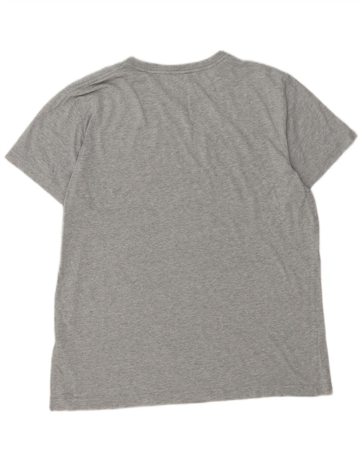 DIESEL Mens Graphic T-Shirt Top XL Grey Cotton