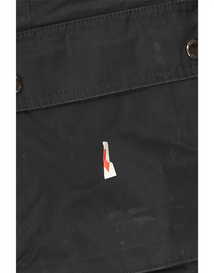Zara Herre Utility Jacket UK 42 XL Navy Blue Polyester