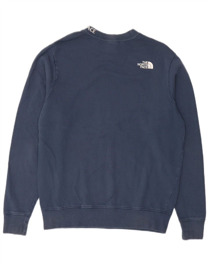 The North Face Mens Graphic Sweatshirt Jumper Small Navy Blue Cotton