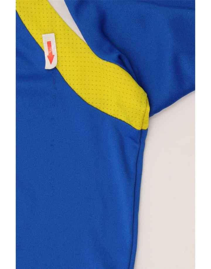Adidas Mens Climalite T-Shirt Top Large Blue Colourblock Polyester