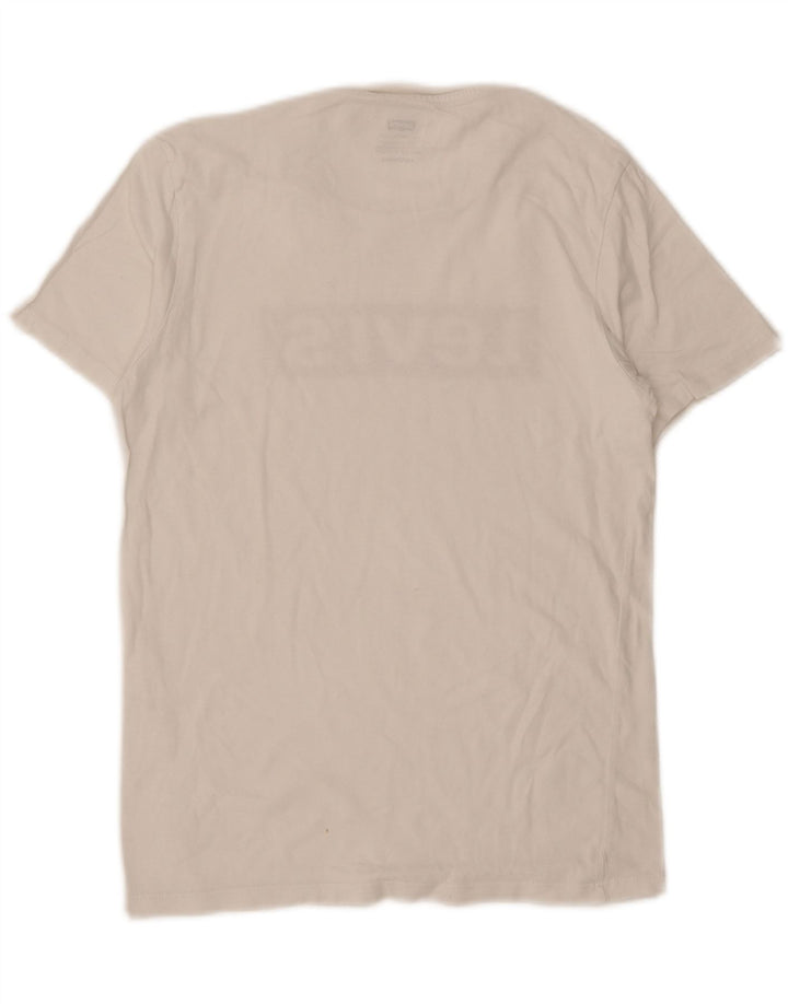 LEVI'S Womens Graphic T-Shirt Top UK 2 2XS White Vintage Levi's and Second-Hand Levi's from Messina Hembry 