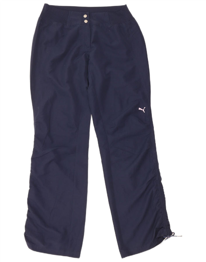 PUMA Womens Tracksuit Trousers UK 12 Medium  Navy Blue Polyester