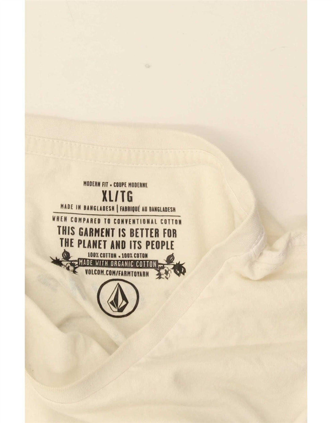 Volcom Mens Graphic T-Shirt Top XL White Cotton