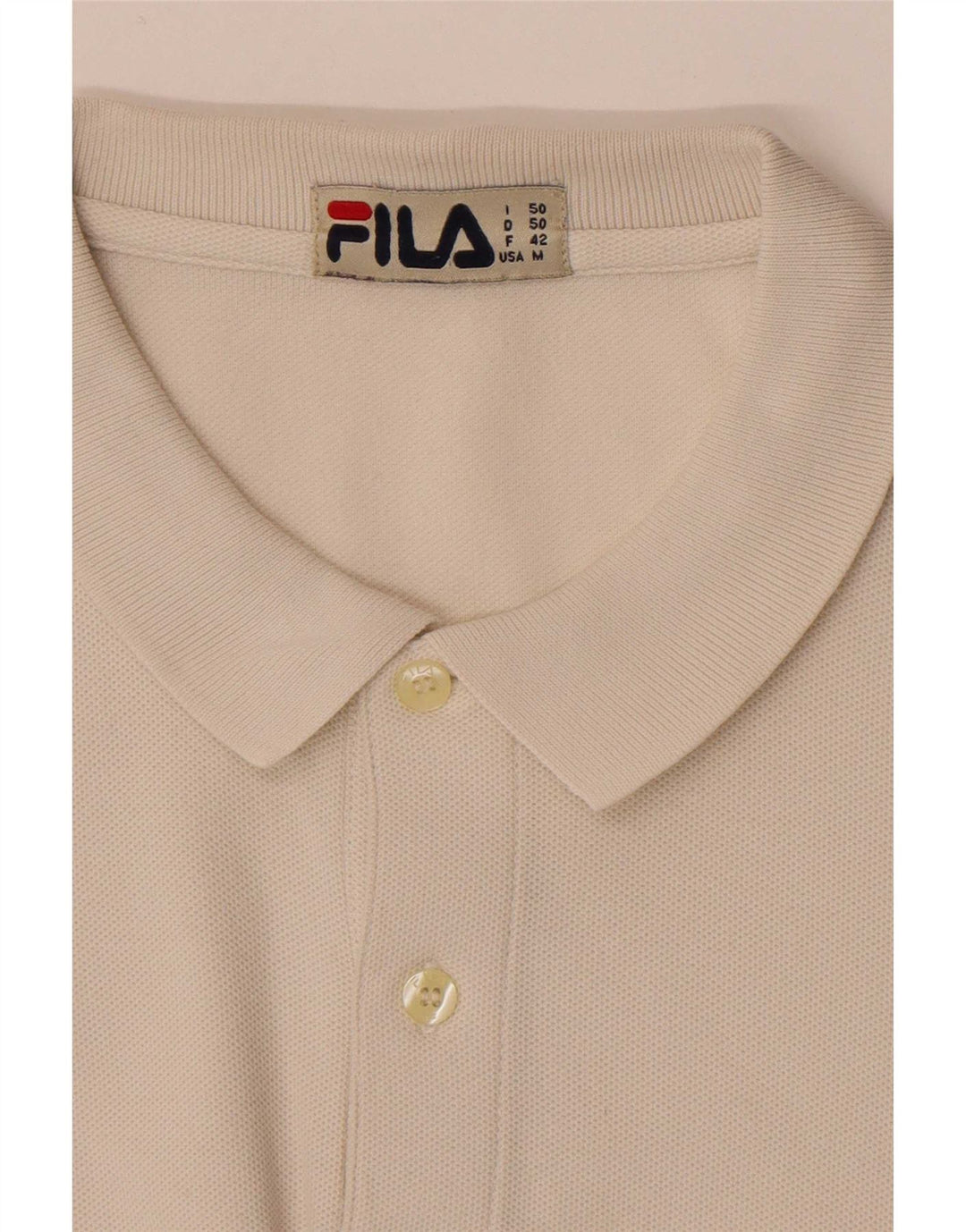 Fila Mens Polo Shirt Medium White