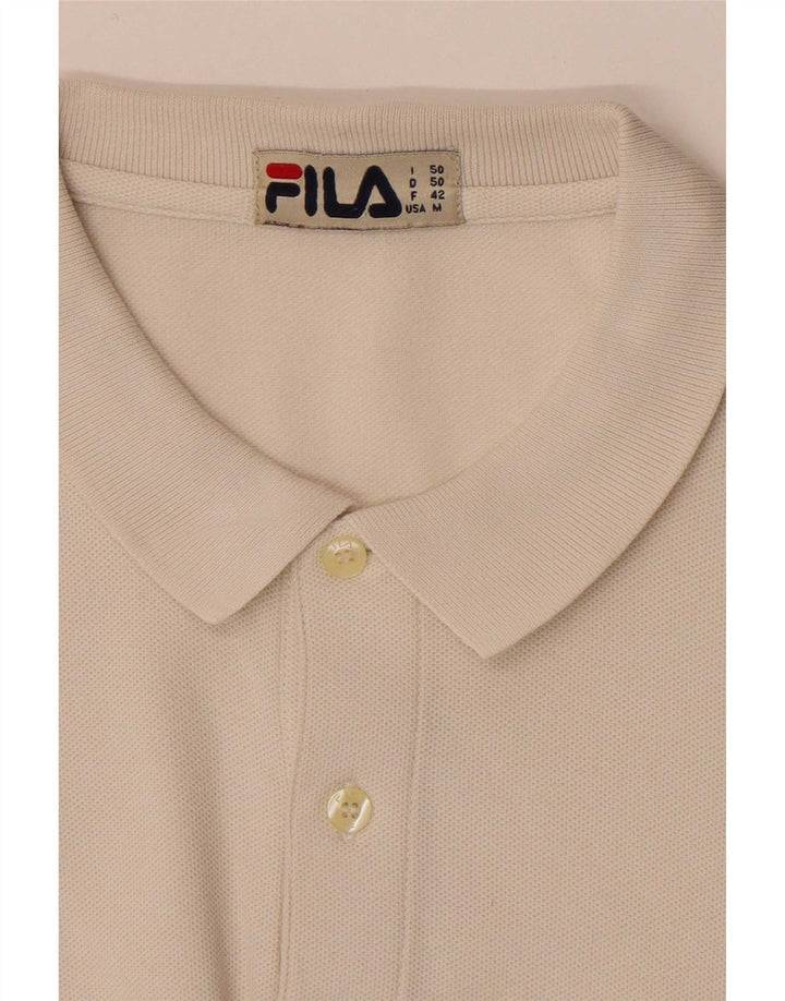 Fila Mens Polo Shirt Medium White