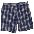 IZOD Short Chino Homme W36 Grand Bleu Marine à Carreaux Coton