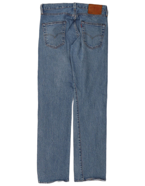 Levi's Herre 501 Straight Jeans W30 L32 Blå Bomuld