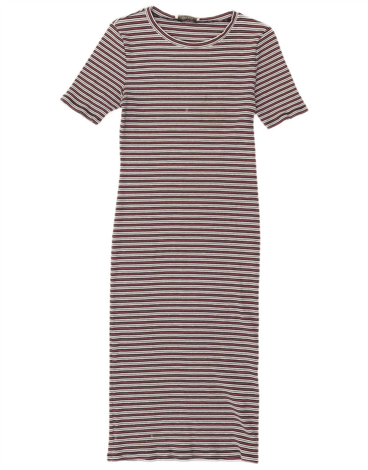 Oasis Womens Maxi Bodycon Dress UK 12 Medium Multicoloured Striped Cotton