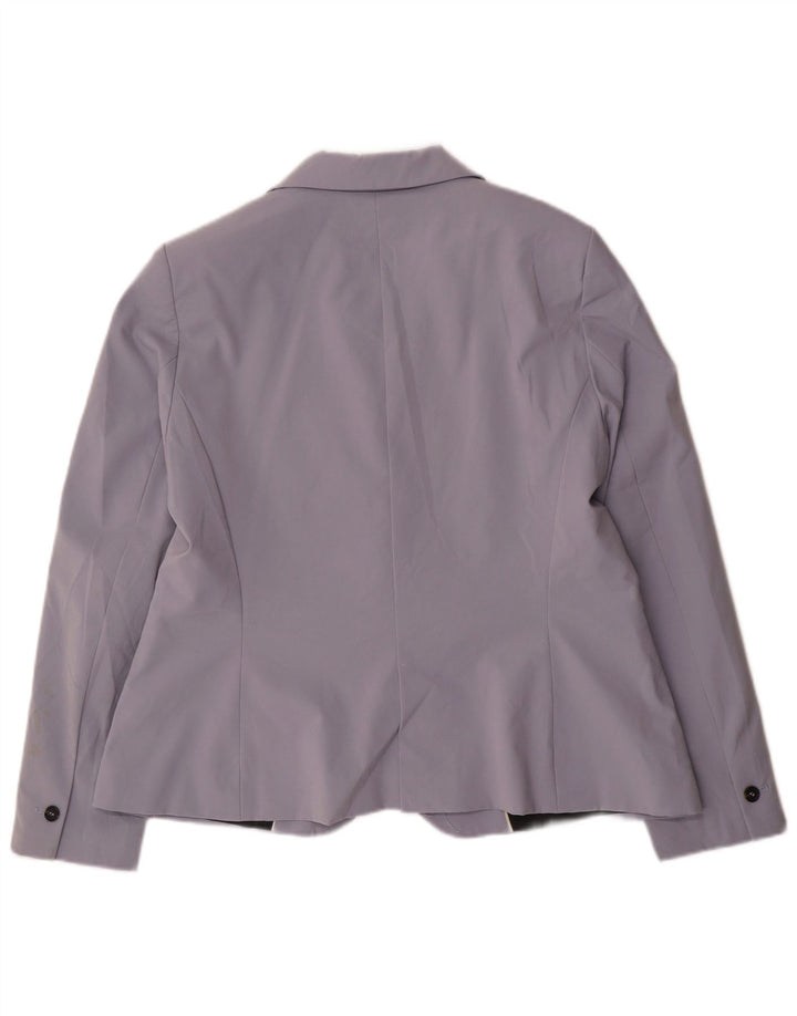 Zara Womens 1 Button Blazer Jacket EU 46 2XL Purple Polyester