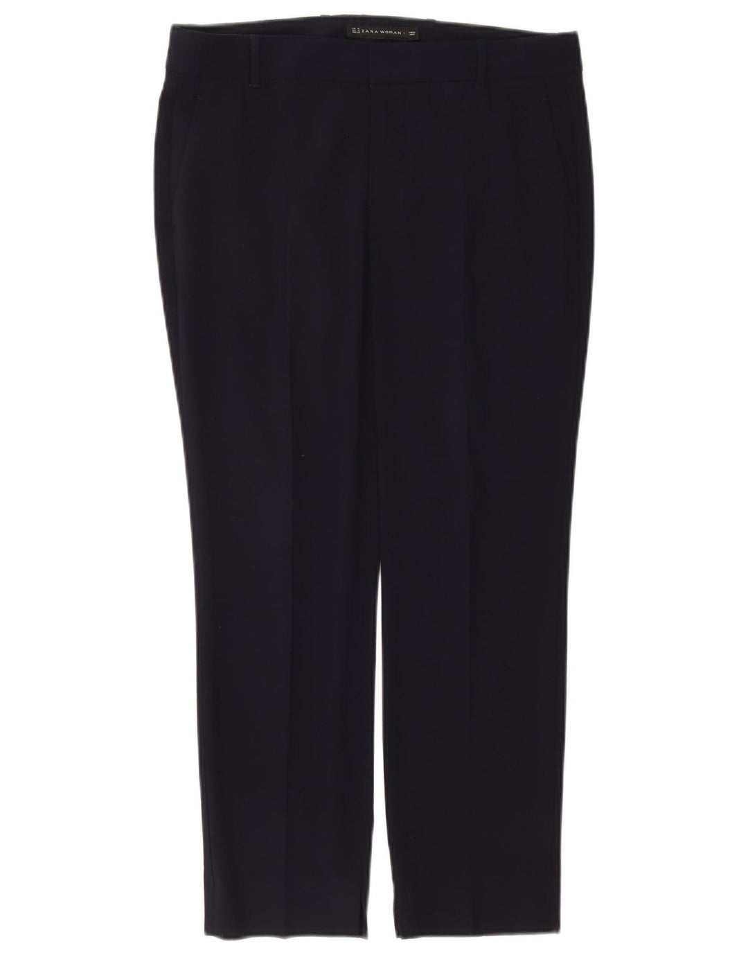 Zara Womens Slim Suit Trousers Medium W28 L26 Navy Blue Polyester
