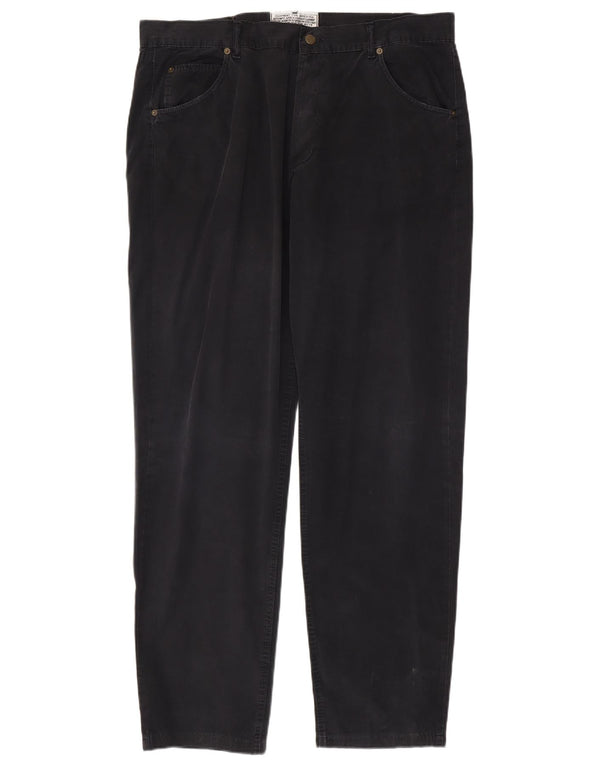 Avirex Mens Straight Casual Trousers W40 L34 Navy Blue Cotton