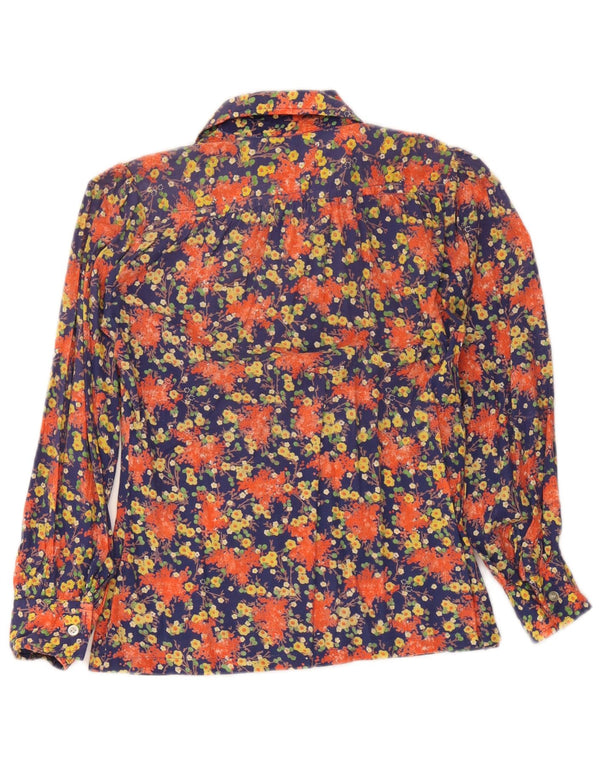 Blouse chemise femme vintage IT 42 Medium Multicolore Floral