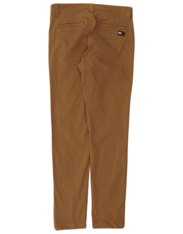 Tommy Hilfiger Mens Slim Fit Chino Trousers W29 L32 Brown Cotton
