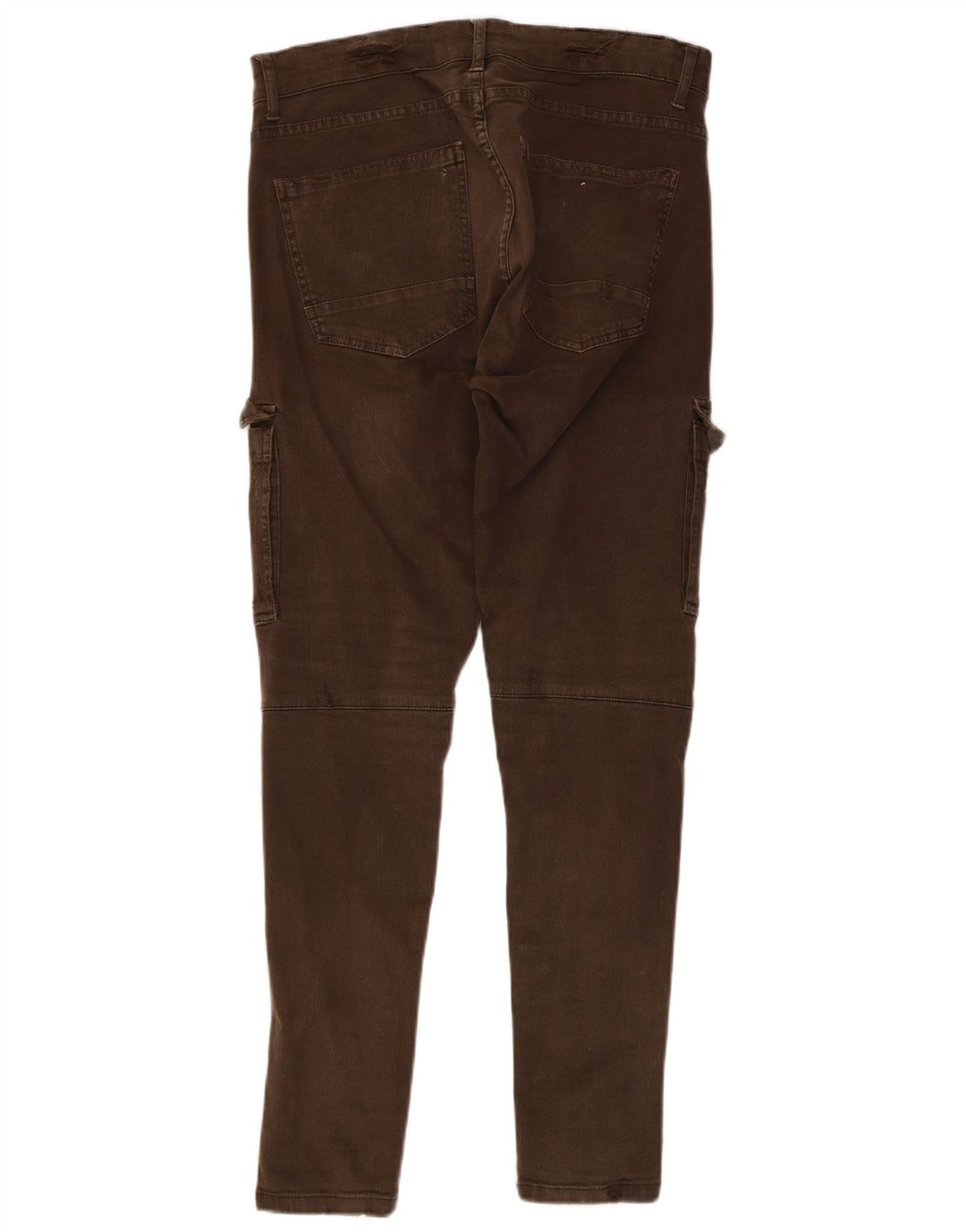 Zara Mens Slim Cargo Trousers EU 44 Large W34 L29 Khaki