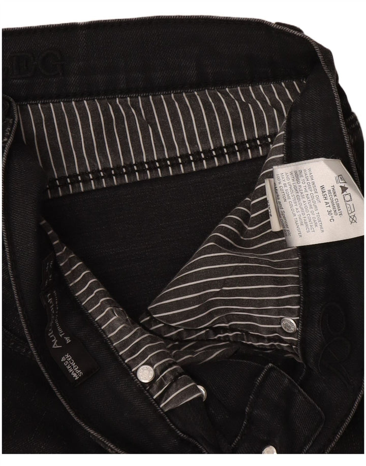 Marks & Spencer Herre Autograph Straight Jeans W34 L29 Sort Bomuld