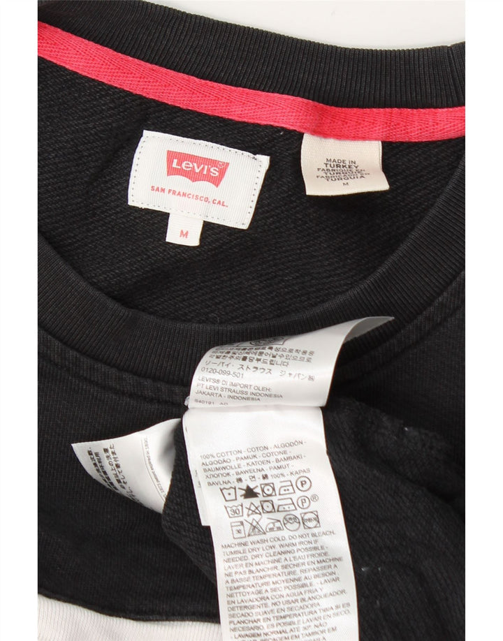 Levi's Felpa grafica da uomo in cotone color block medio nero