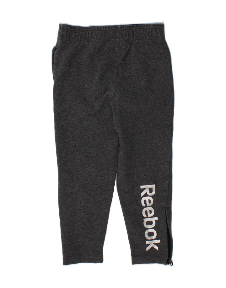 REEBOK Boys Graphic Tracksuit Trousers 4-5 Years Grey Cotton Vintage Reebok and Second-Hand Reebok from Messina Hembry 