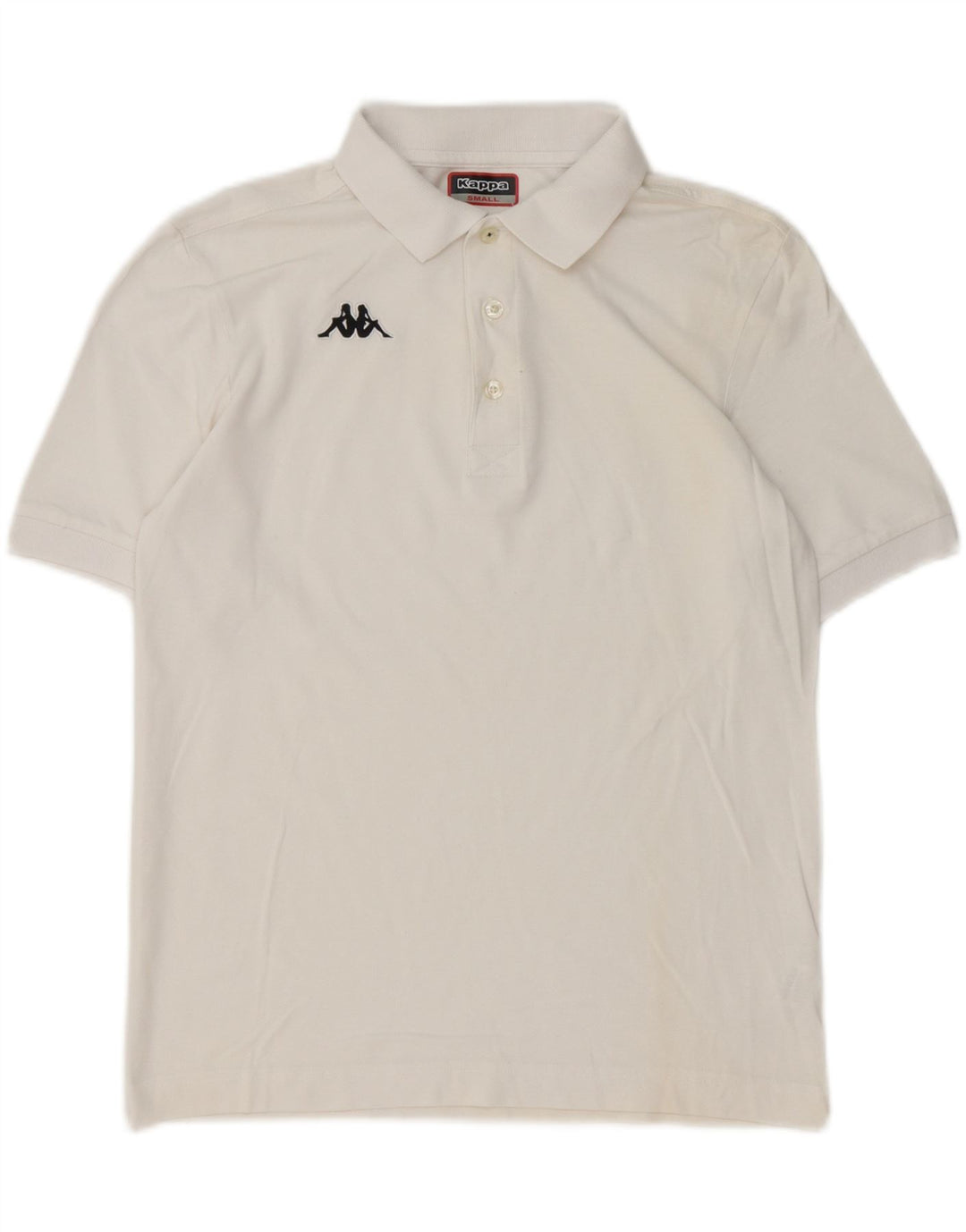 Kappa Mens Polo Shirt Small White Cotton