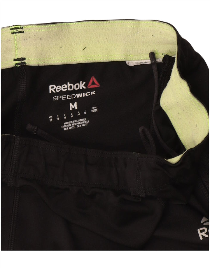 REEBOK Womens Leggings UK 12 Medium Black